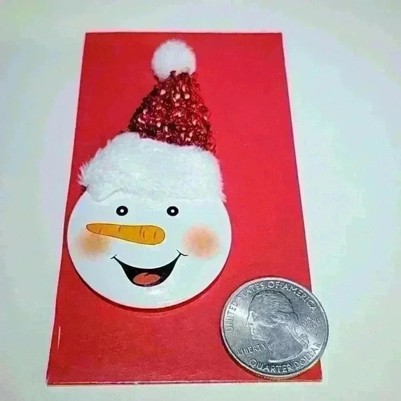 New Christmas Snow Man Brooch - Picture 3 of 3